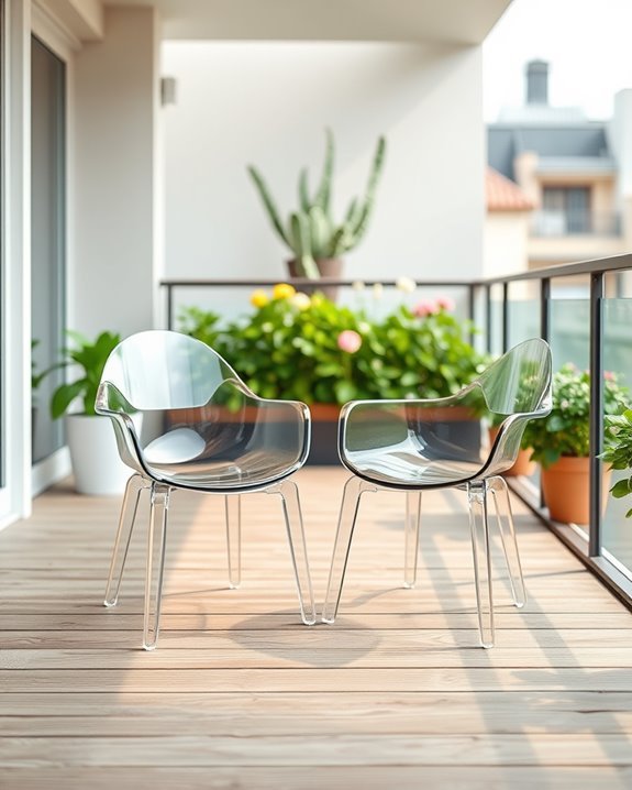modern acrylic outdoor seating