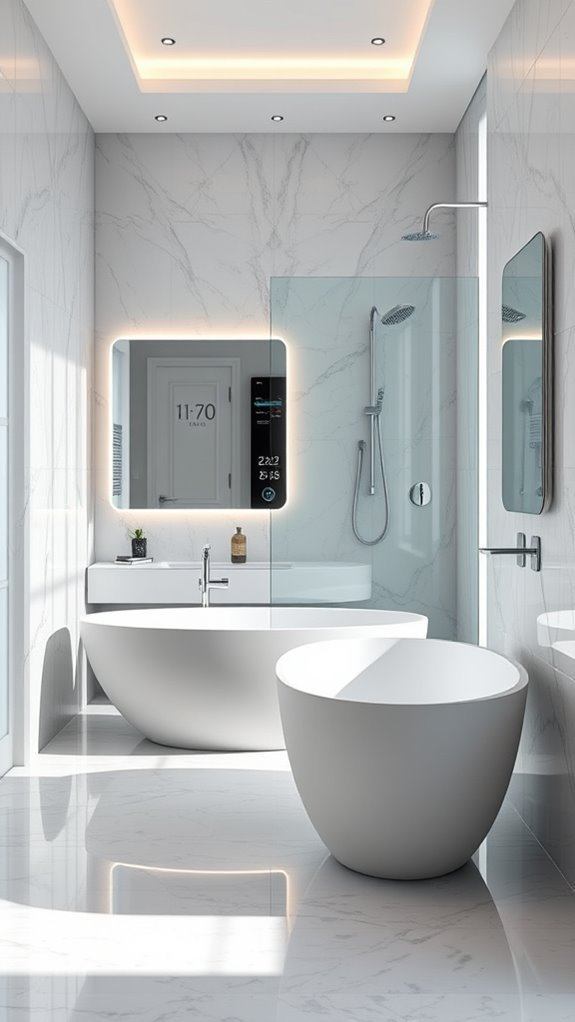 modern bathroom integrated technology