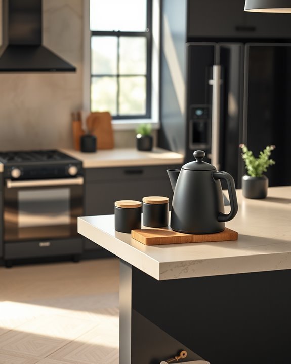 modern beige black accessories