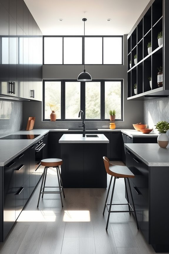 modern black cabinets design
