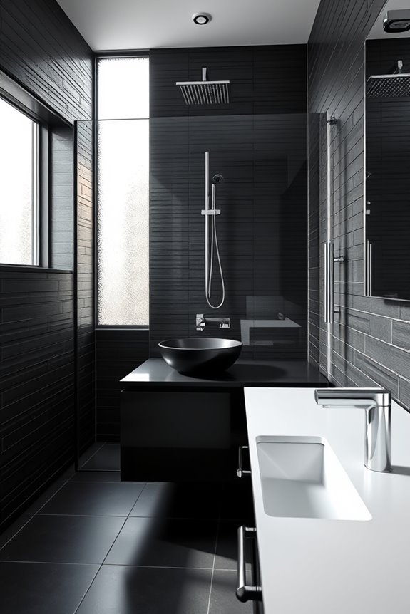 modern black chrome fixtures