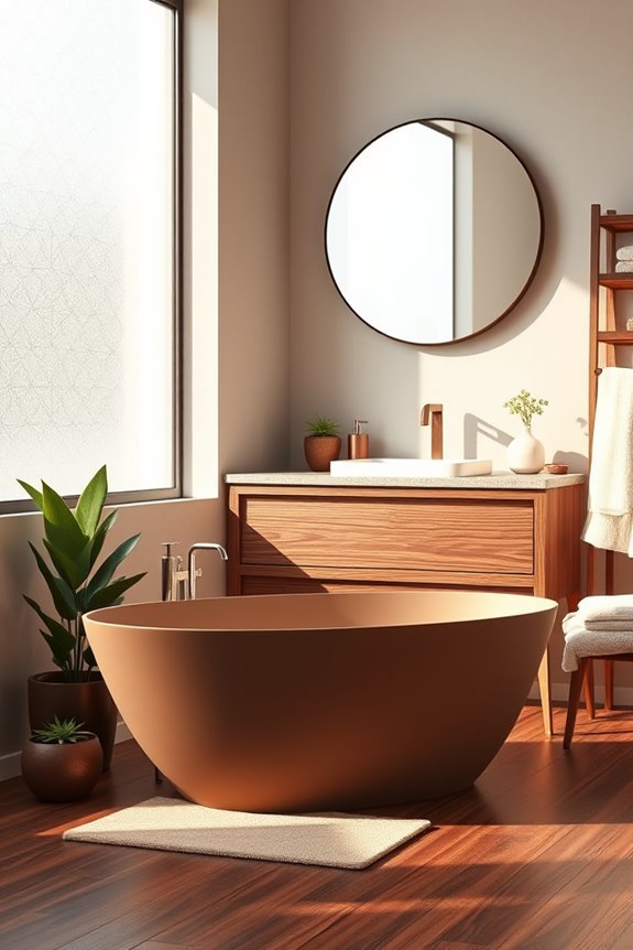 modern brown bathroom fixtures