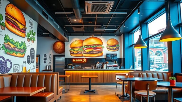 modern casual burger interiors