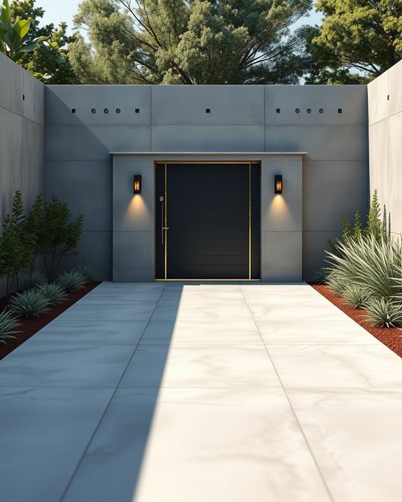 modern concrete backyard aesthetics