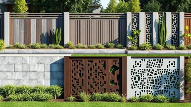 modern concrete fence designs