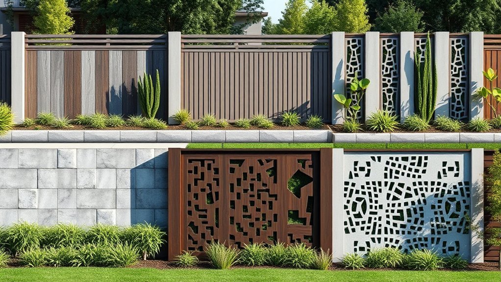 modern concrete fence designs