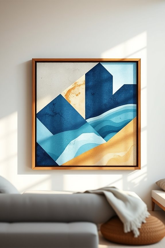 modern earthy geometric art