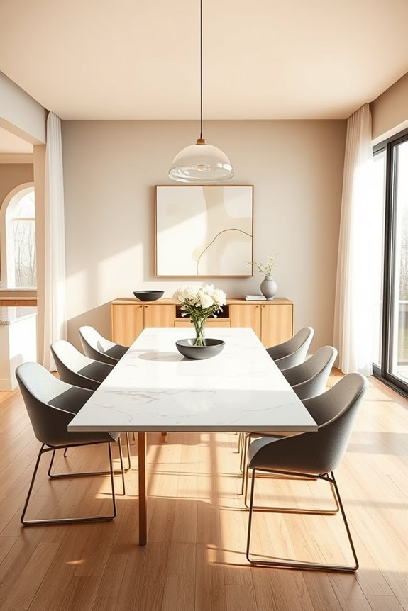 modern elegance in dining