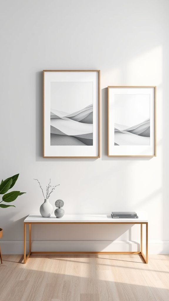 modern floating frame decor