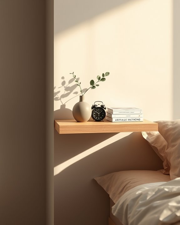 modern floating shelf decor