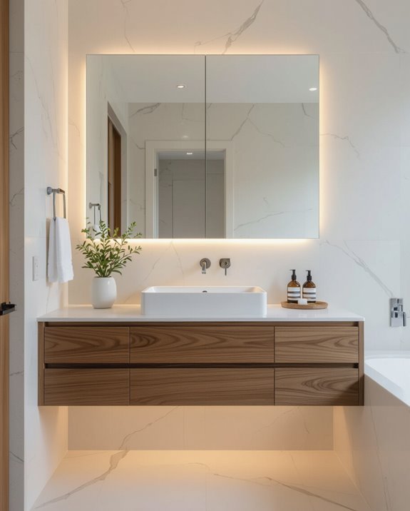 modern floating vanity designs