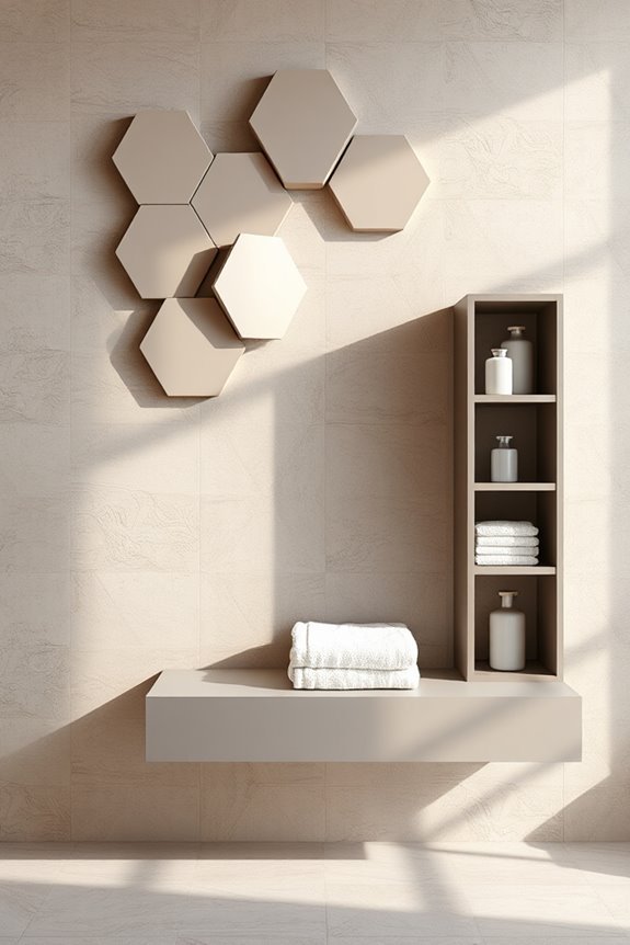 modern geometric bathroom decor