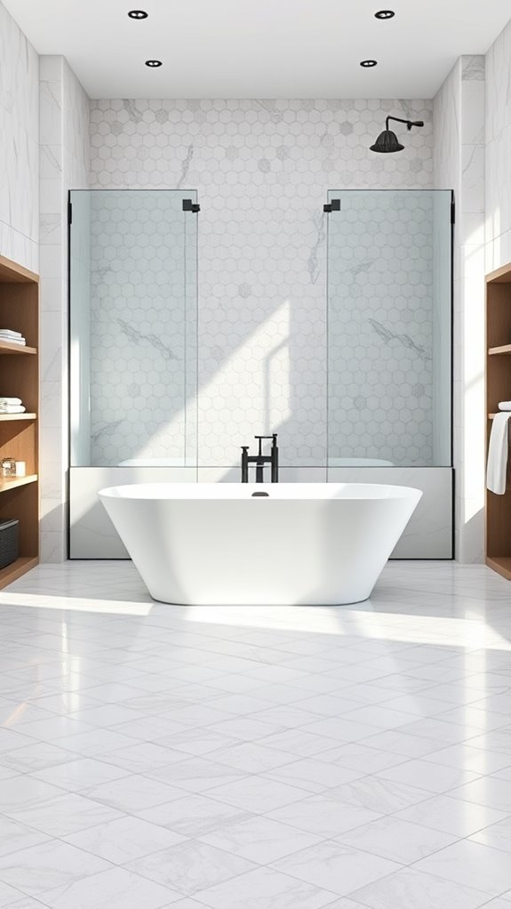 modern geometric bathroom design