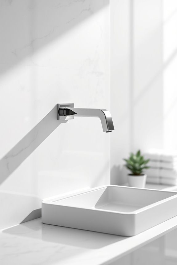 modern geometric bathroom faucet
