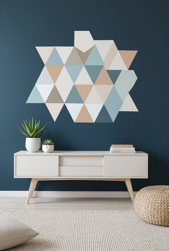 modern geometric removable metallic accents