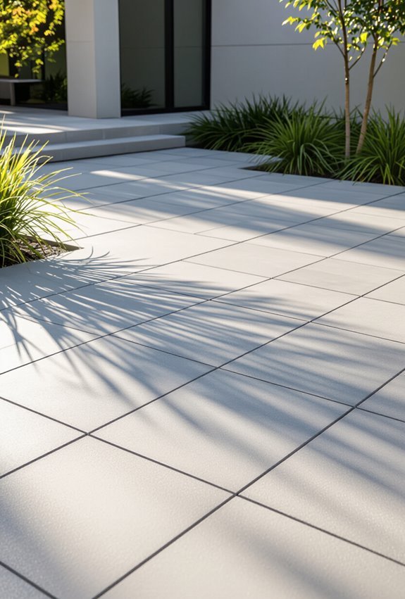 modern geometric stamped concrete