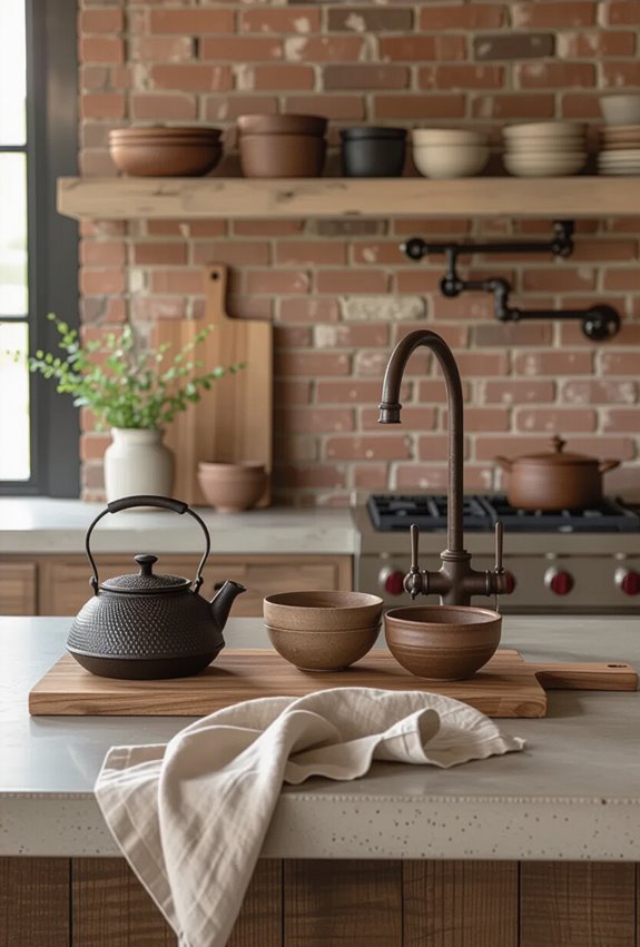modern industrial brown contrast