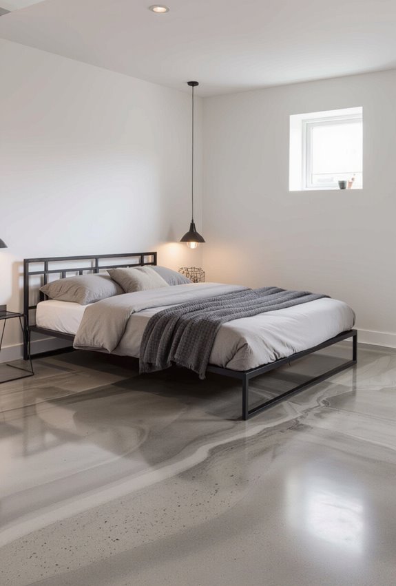 modern industrial stained concrete
