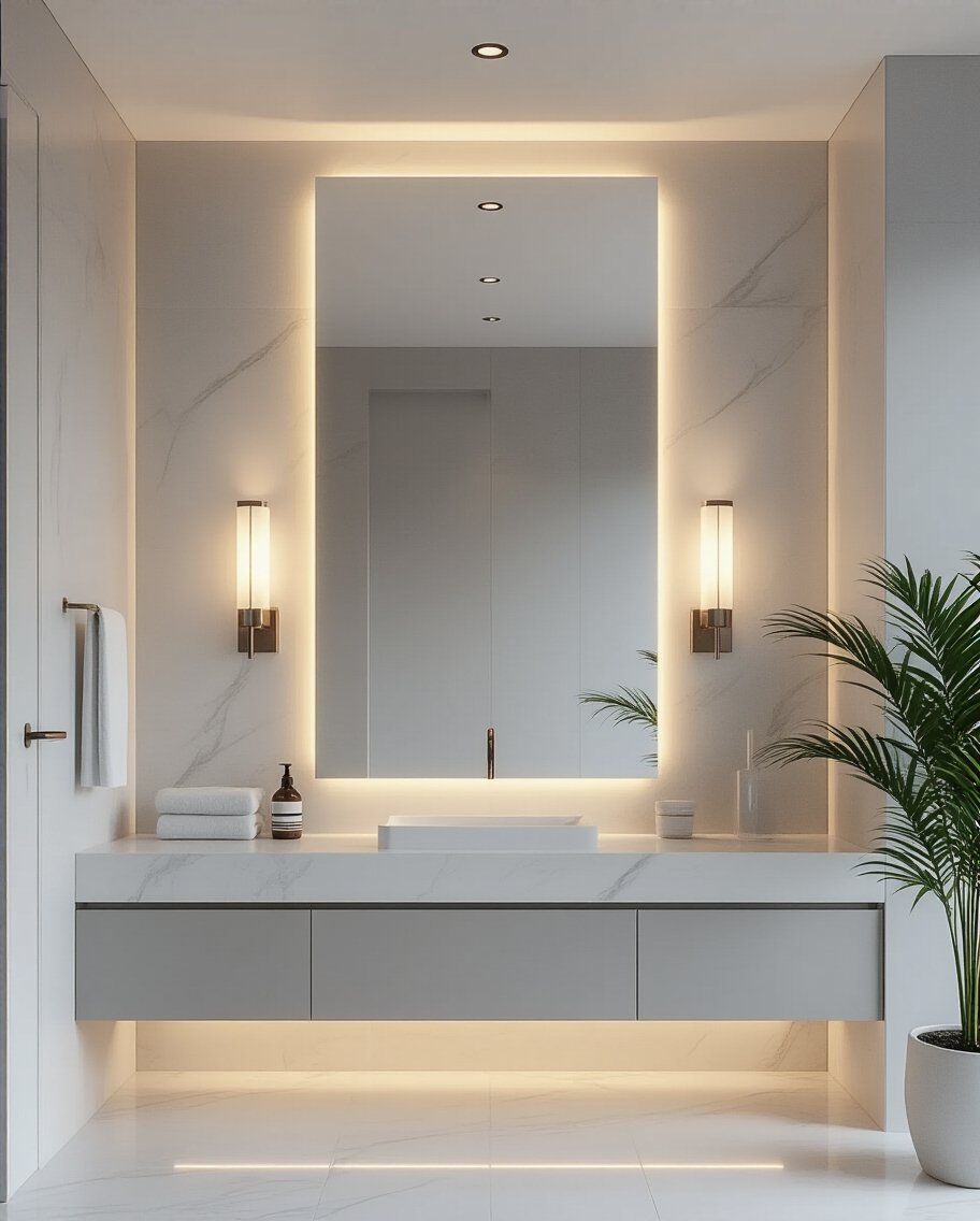 modern minimalist large mirrors