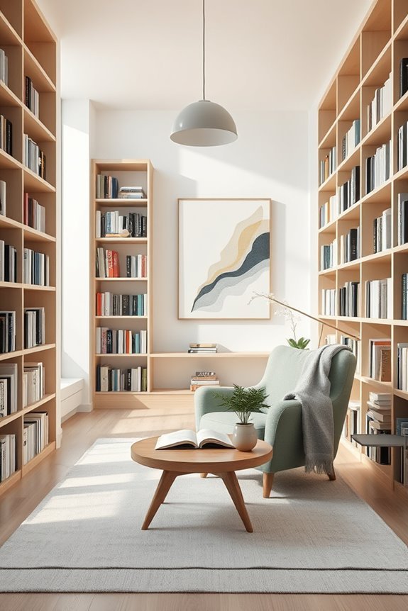 modern minimalist library design