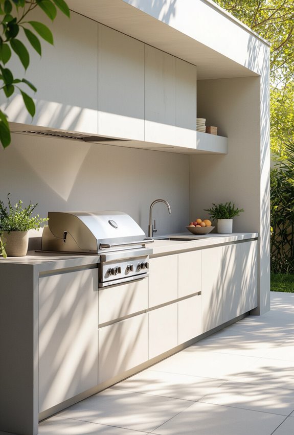 modern minimalist outdoor kitchen