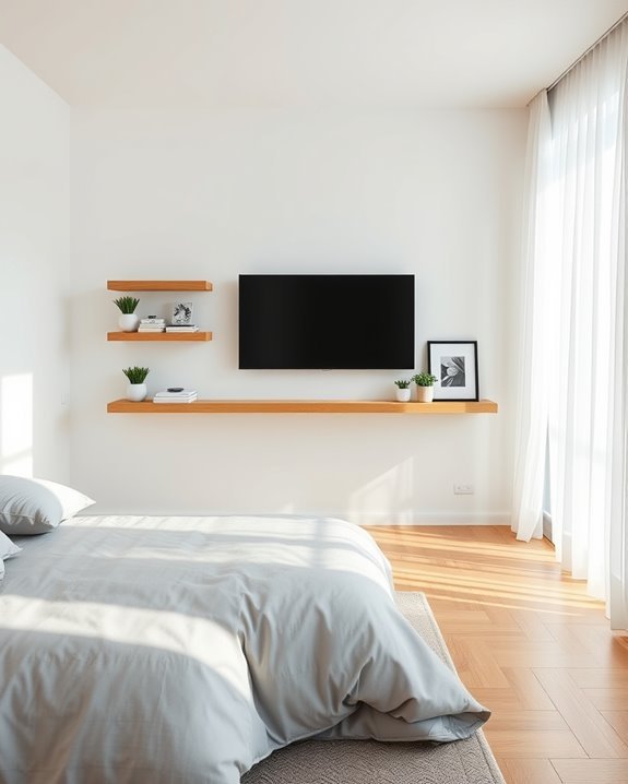 modern minimalist tv shelves