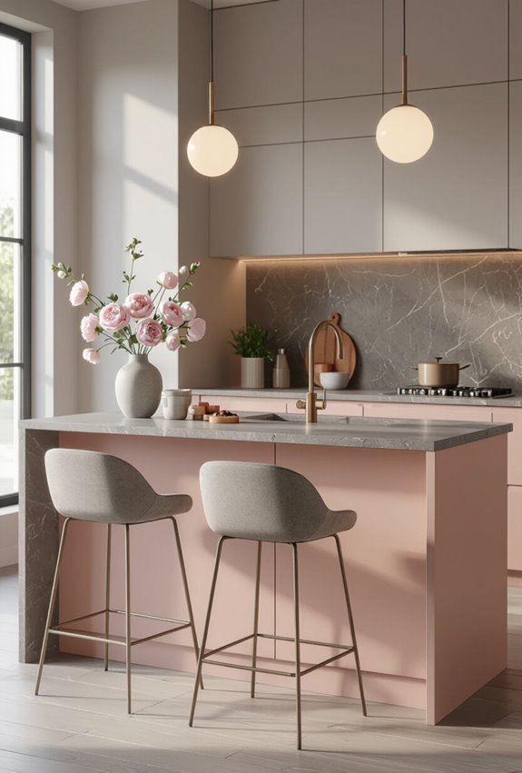 modern pink with slate
