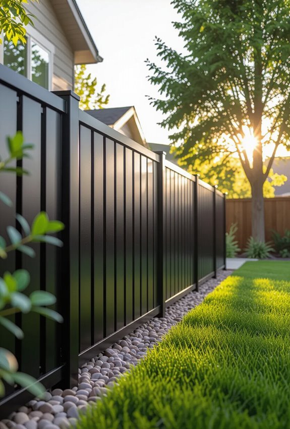 modern powder coated t pickets fence