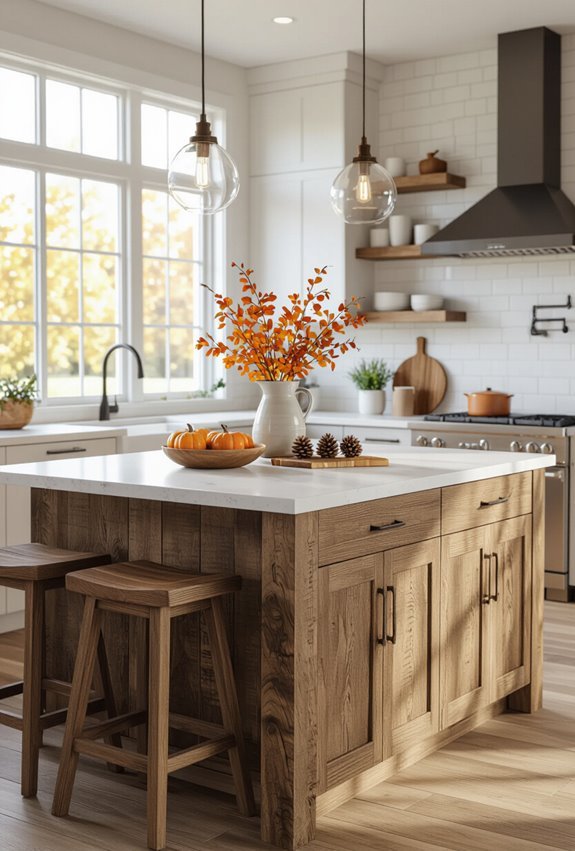 modern rustic autumn kitchen