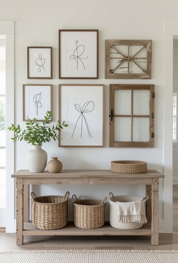 modern rustic mixed media gallery