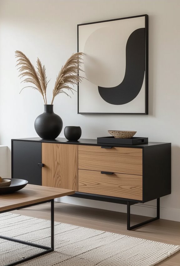 modern textured black oak focalpoint