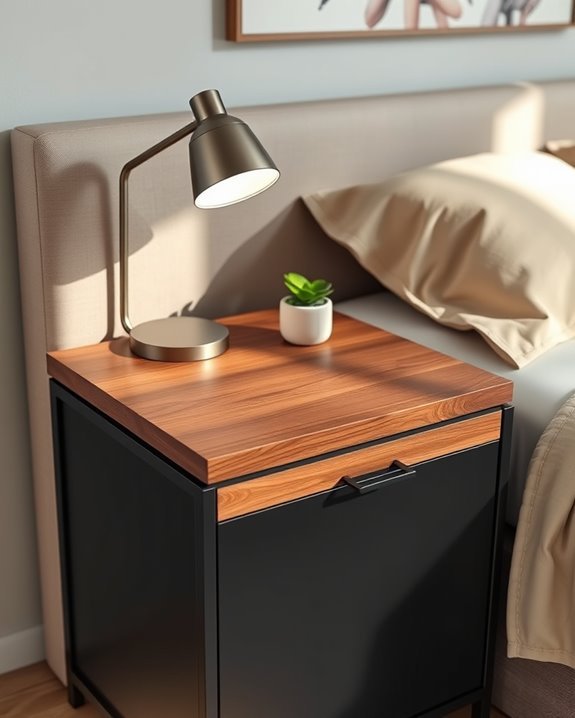 modern two tone nightstand design