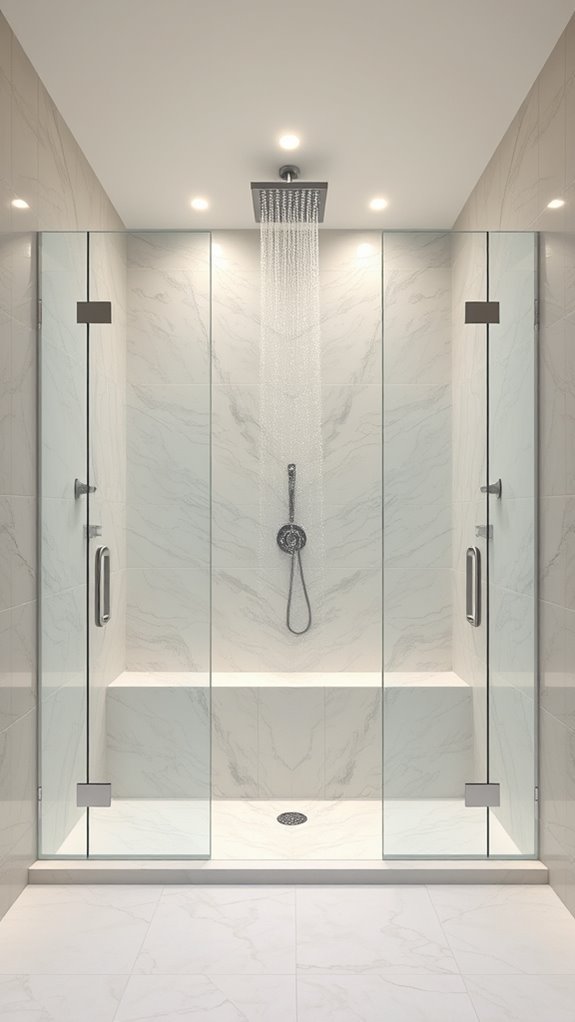 modern walk in shower design