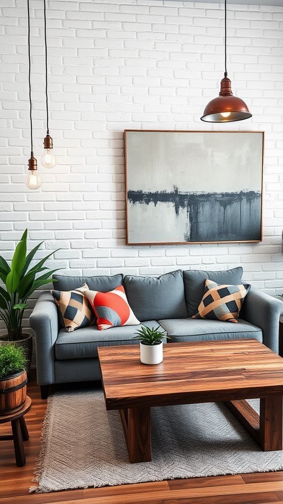 modern whitewashed brick wallpaper