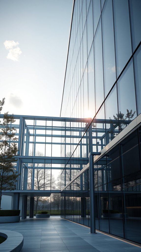 modernist steel glass aesthetics