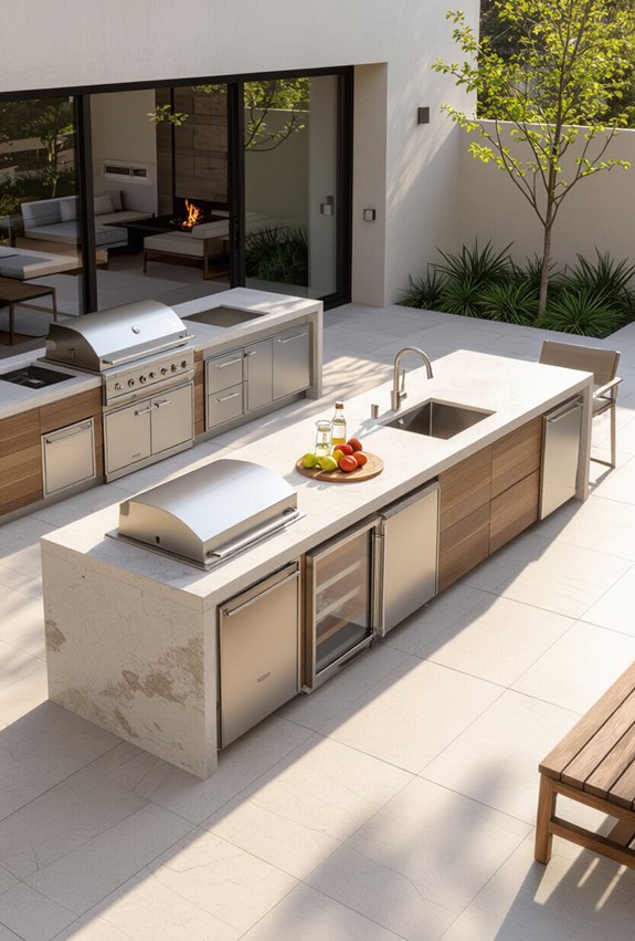 modular adaptable outdoor kitchen