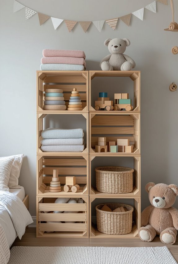 modular crate shelves for kids