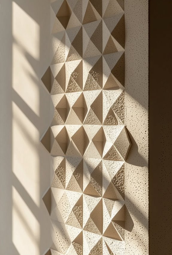 modular geometric cement plaster