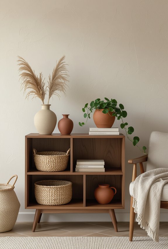 modular mid century boho shelving