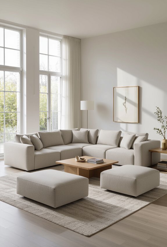 modular seating and ottomans flexibility