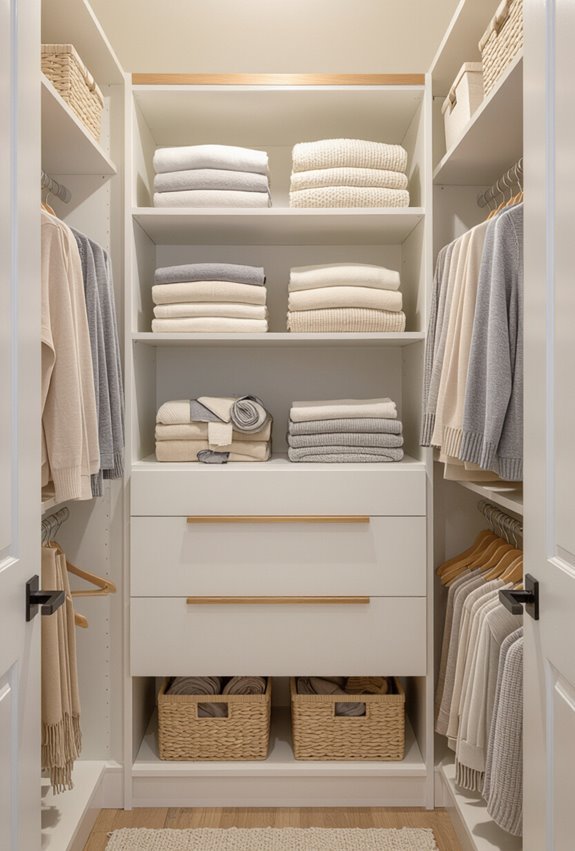 modular visible folded clothing storage