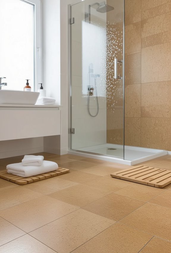 moisture resistant cozy cork flooring