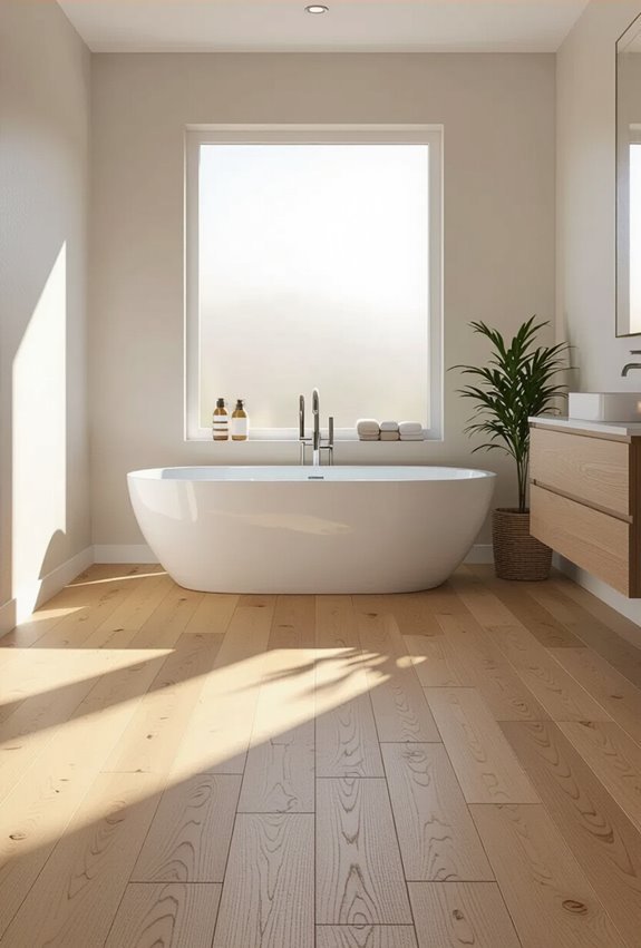 moisture resistant sleek wood flooring