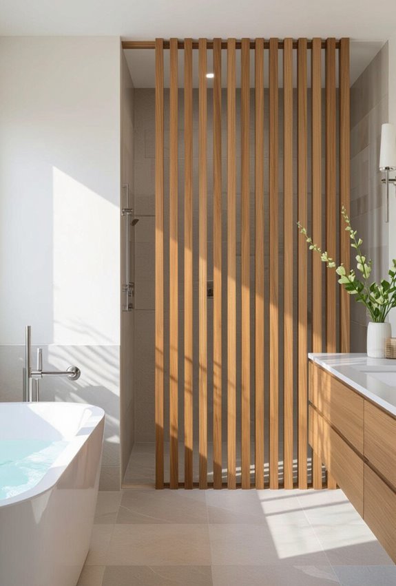 moisture resistant wooden slatted screens