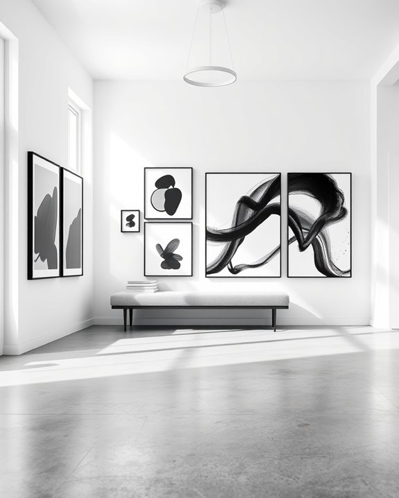 monochromatic art enhances ambiance