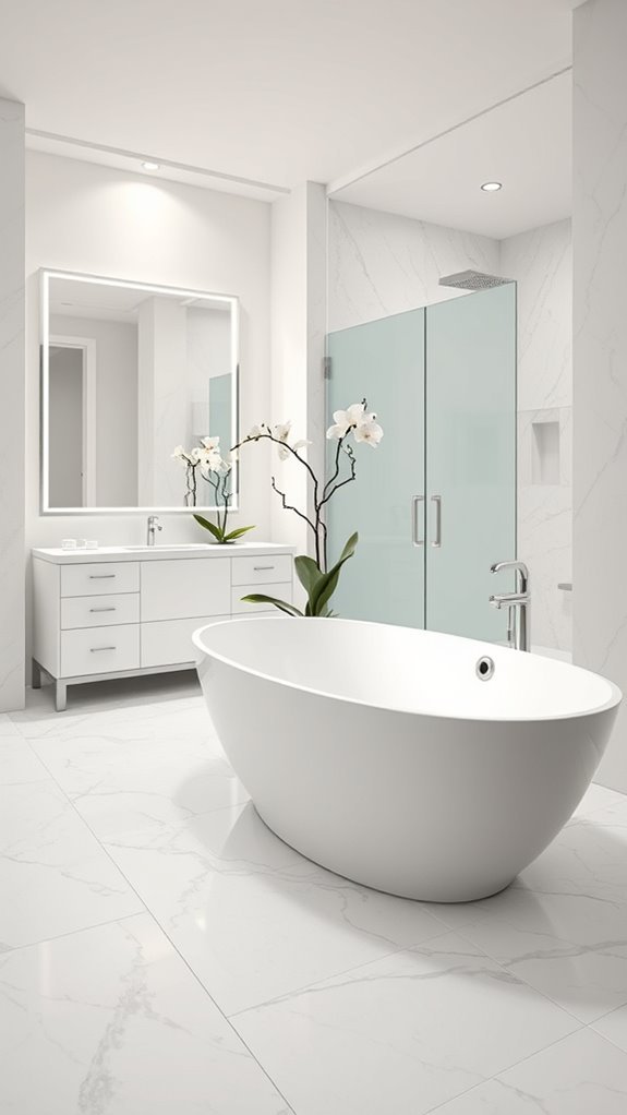 monochromatic bathroom design elegance