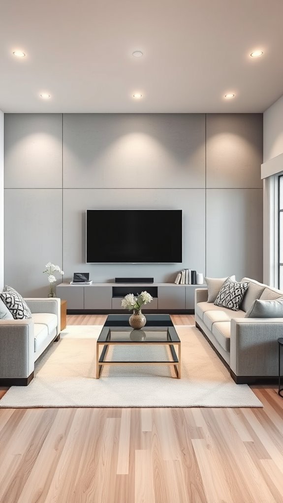 monochromatic vintage living room