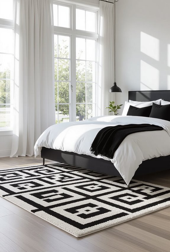 monochrome geometric kilim anchor