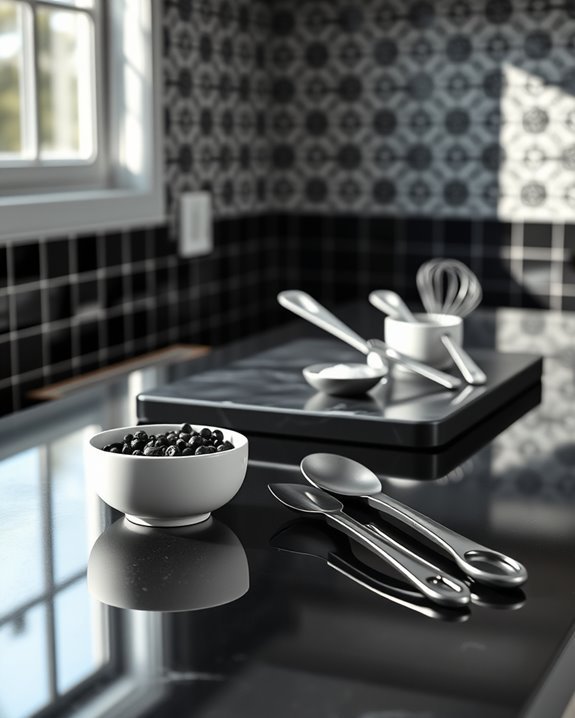 monochrome kitchen elegance enhanced