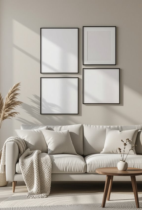 monochrome layered frames arrangement